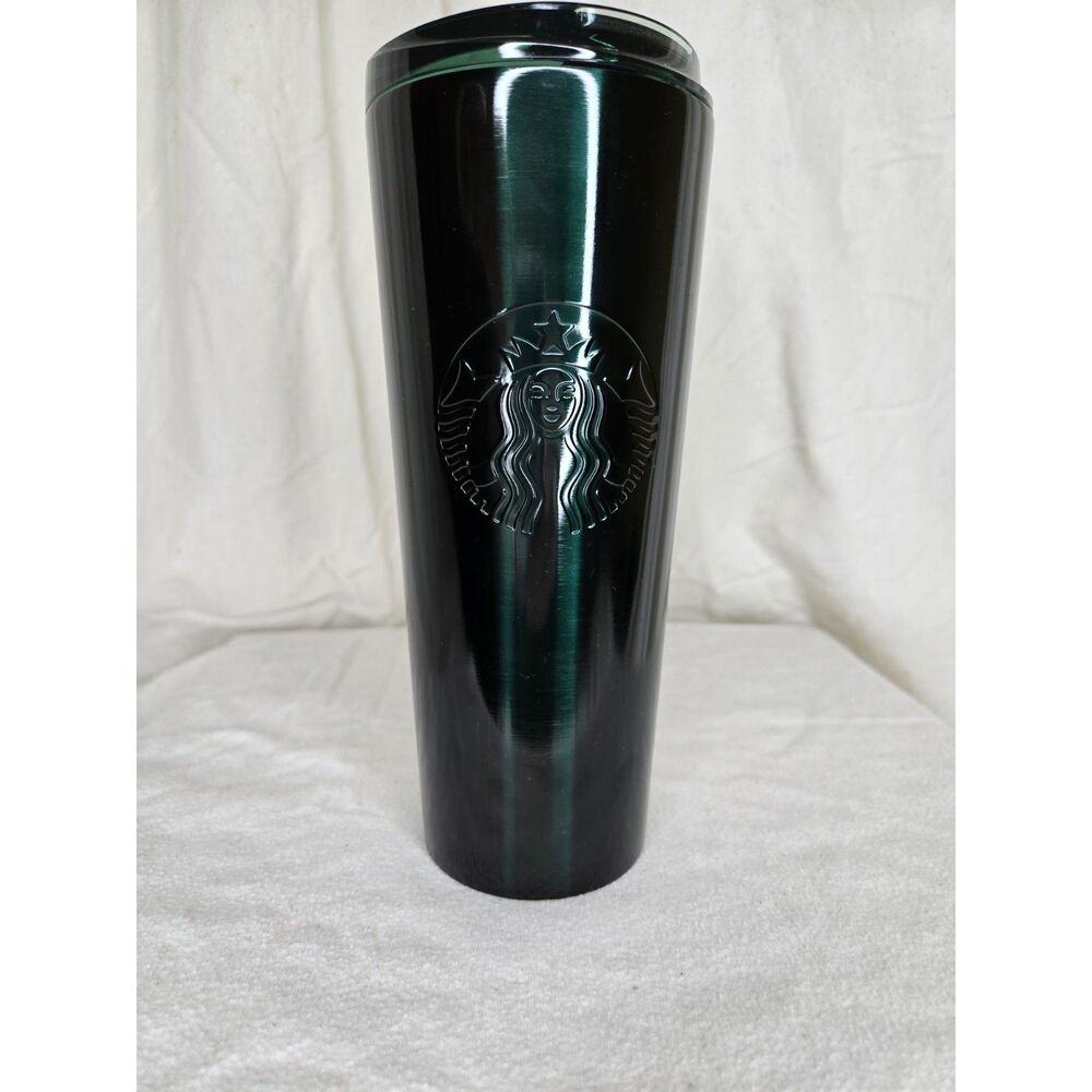 Starbucks Siren Logo Thermal Tumbler Tall Green Hot or Cold 16oz New With Tags
